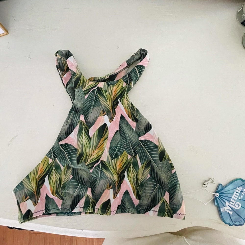 Show Me Your Mumu Leaf Bikini Top NWT SMALL S